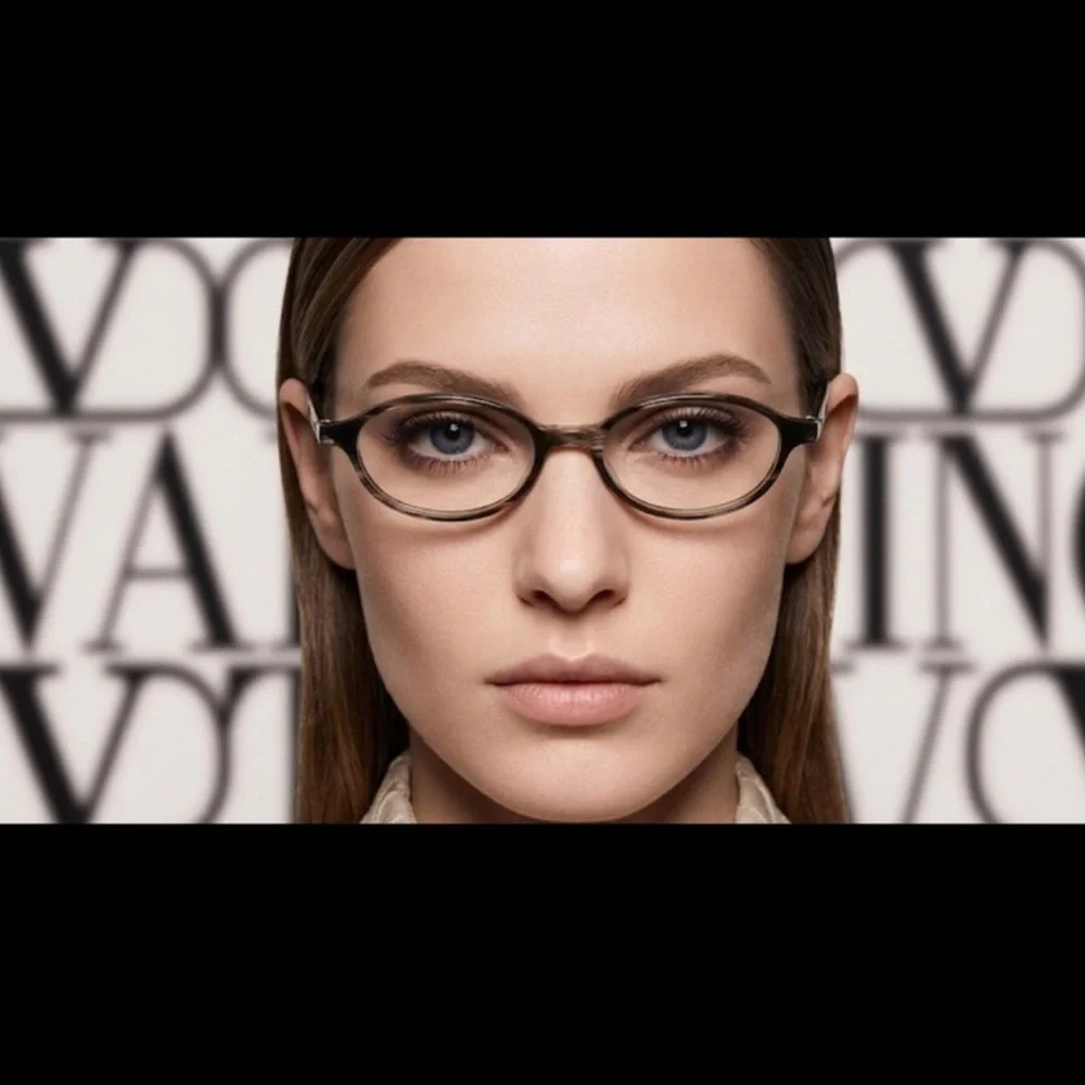 Authentic Valentino luxury designer Tortoise Oval prescription Eyeglasses frames